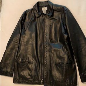 Armani Exchange Black Leather Jacket